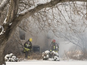 Volunteer firefighters respond to a fire call on Talon Street in Val Therese on Dec. 31, 2015. Marc Morin, a volunteer with the Waters fire hall in Lively, was fired Thursday for speaking to media about a 2017 crash that claimed the life of a 22-year-old man. Morin was the chief union steward for CLAC, the union representing Greater Sudbury's volunteer firefighters.