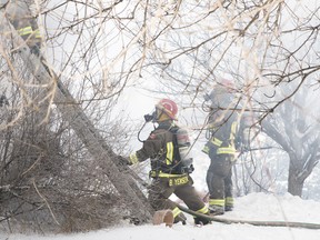 Fire fighters from five stations responded to a fire call on Talon Street in Val Therese on Dec. 31, 2015. Emergency services received the call at 11:51 a.m. and were still on the scene three hours later.