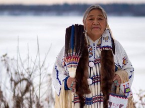 Alexis Nakota Sioux Nation elder Doreen Alexis spoke on a panel about COVID-19 vaccines Wednesday, March 17, 2021.