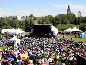 A large crowd gathers on Borstad Hill to take in the next performer during the Bear Creek Folk Festival on Saturday August 13, 2016 in Grande Prairie, Alta. The festival is cancelled for the summer of 2021.