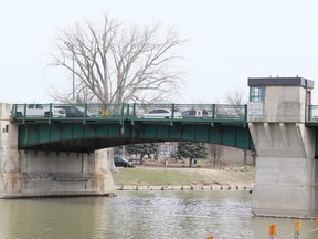 The Third Street Bridge over the Thames River is pictured in Chatham, Ont., on Tuesday, March 23, 2021. (Mark Malone/Chatham Daily News)