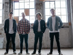 London's Lost in Japan - Chris Hoekstra, left, James Wiseman, Karl Von Estorf and Addison Johnson - are among artists featured on Fanshawe College's playlist, Quaran-tunes, featuring songs created or recorded by students and graduates of its music industry arts program. (Supplied)