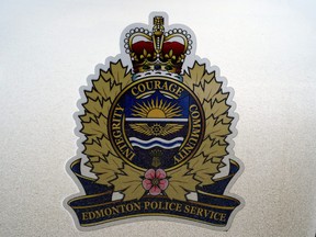 Stock photo of Edmonton Police Service (EPS) logo.. Edmonton Police Chief Dale McFee and AFPA president Curtis Hoople said they are asking the province to look at expanding Phase 2 of vaccine rollout to include frontline first responders.