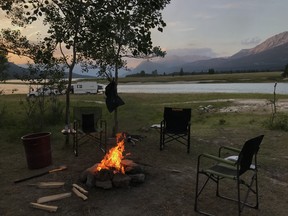 More than 27,000 camping reservations were scheduled in 24 hours via the Alberta Parks website on Thursday, Mar. 4. Pictured, a backcountry campsite at Abraham Lake, Alta. on July 31, 2020. Photo by Rudy Howell/Postmedia.