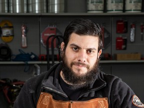 Blacksmith and knife maker Alessio Zilli of AZ Custom Knives Ltd.   PHOTO RANDY VANDERVEEN