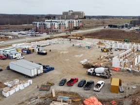 An aerial photograph of Southbridge Care Home's project to build a consolidated, 160-bed long-term care facility on 16th Avenue East in Owen Sound. SUPPLIED