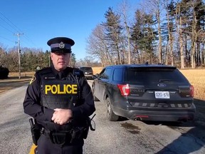 OPP Acting Sgt. Ed Sanchuk reported from the scene of an early Sunday accident that seriously injured a pedestrian.