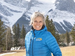 Cyd Fraser of Canmore has taken up the art of beekeeping. photo by Pam Doyle/www.pamdoylephoto.com