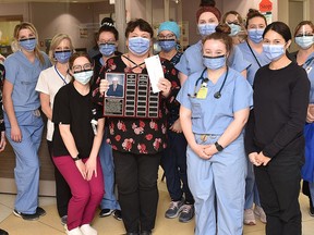 The Dr. Thomas Hackett Award was presented to th eMental Health Team, MedSurg Unit, Housekeeping (Emergency Department) during Campbellford Memorial Hospital's annual Mission, Vision and Values Awards held last Friday. CAITLIN LAVOIE