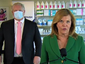 Premier Doug Ford and Deputy Premier and Health Minister Christine Elliott announced new funding Monday to help small and medium hospitals offset COVID-19 impacts on health care operations. YOUTUBE