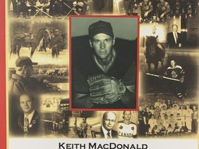 Pictured is the Prince Edward Coonty Sports Hall of Fame plaque for Keith McDonald. The County native died Saturday at 93 years of age.