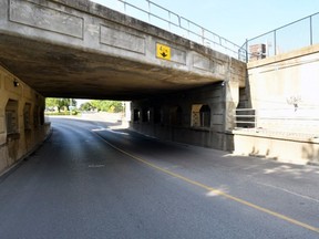The Special Investigations Unit says there will be no charges in relation to a man's fall last July 18 from the Market Street overpass while being chased by Brantford police. SIU Photo