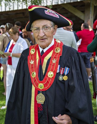 Walter Gretzky, named Brantford's Lord Mayor could always be seen at citizenship ceremonies, part of the city's Canada Day celebrations including here on July 1, 2014.