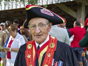 Walter Gretzky, given the honorary title of Brantford's Lord Mayor, attends a citizenship ceremony that was part of the city's Canada Day celebrations in 2014.