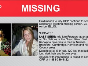 Haldimand County OPP are enlisting the public's help to locate Amber Ellis, age 32 who was last seen on Six Nations of the Grand River sometime in mid- to late-February.
