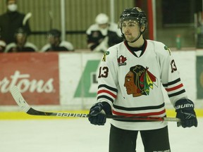 Nicholas Dowling scored a goal and added an assist in the Brockville Braves' 7-2 win against Kemptville in a CCHL scrimmage at the Memorial Centre on Friday night. Brockville also picked up a win in the rematch with the 73's in Kemptville on Saturday night.
Tim Ruhnke/The Recorder and Times