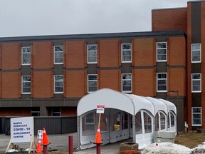 North Grenville's COVID-19 assessment centre is seen on Friday afternoon. (HEDDY SOROUR/The Recorder and Times)