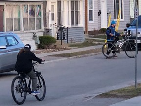 Brockville police distributed this photo of two suspects in a bicycle theft that occurred on Brock Street on Tuesday, March 30.
BPS photo