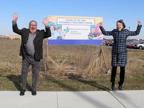 News the Children's Treatment Centre of Chatham-Kent will receive funding in the Ontario government's budget to allow for a new 50,000-square-foot facility to be build in Chatham has Mike Genge, president of the treatment centre's foundation, and Donna Litwin-Makey, executive director of the centre, jumping for joy. Ellwood Shreve/Postmedia Network