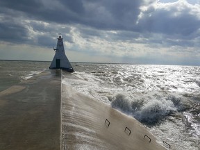 The Erieau pier is shown in this file photo. (Trevor Terfloth/The Daily News)