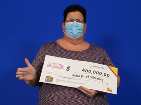 Wheatley resident Julia Reid won $400,000 playing Instant Plinko.
(Contributed photo)