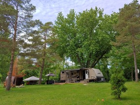 A campsite at Charlottenburgh Park, in the Summerstown area. Handout/Cornwall Standard-Freeholder/Postmedia Network

Handout Not For Resale