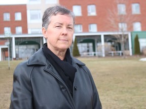 Sandy Morin, outside a long-term care facility in Cornwall. Photo on Thursday, March 18, 2021,  in Cornwall, Ont. Todd Hambleton/Cornwall Standard-Freeholder/Postmedia Network