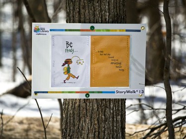 The SDG library set up a walk through story book as seen on Sat. March 20, 2021 in Summerstown Forest, Ont. Jordan Haworth/Cornwall Standard-Freeholder/Postmedia Network