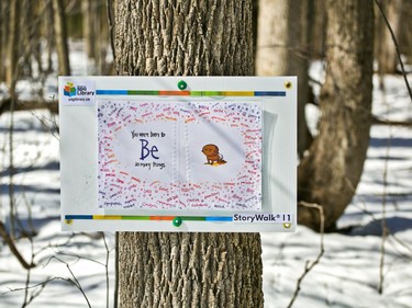 The SDG library set up a walk through story book as seen on Sat. March 20, 2021 in Summerstown Forest, Ont. Jordan Haworth/Cornwall Standard-Freeholder/Postmedia Network
