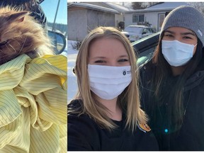 Jennifer Hulmes and Larissa Hrabec, a pair of mobile testing nurses, rescued a freezing cat on the Minaki highway last week.