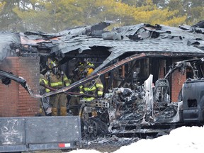 Damage was extensive to a house on Clayton Street in Mitchell, as well as at least one vehicle in the driveway, as a result of a blaze Feb. 28. There were no injuries. HEATHER MONDEN