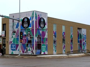 The Wood Buffalo 2022 Arctic Winter Games building on the corner of Franklin Avenue and Hardin Street in downtown Fort McMurray on Saturday, February 20, 2020. Laura Beamish/Fort McMurray Today/Postmedia Network