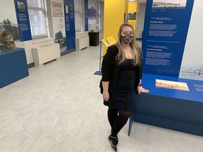 Kingston city curator Melissa Cruise stands in the new Market Wing Cultural Space at City Hall, which opens to the public on Saturday.