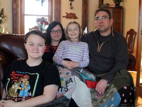 Dawn Garrah, Lori Garrah, Maria Garrah and John Garrah at their home in Verona on Thursday.