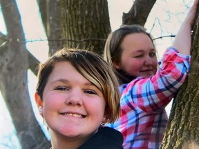 Deidra and Dawn Garrah at the family cottage in the summer of 2017.