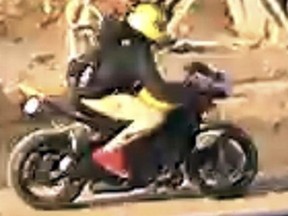 Kingston Police are searching for this motorcyclist, who they said failed to stop for them on March 9 on Creekford Road.