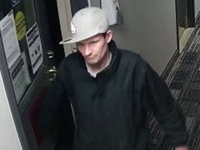 The man wanted by Kingston Police after several tools were taken from an apartment building in downtown Kingston on March 9, 2021.