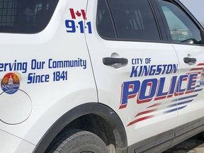 Kingston Police cruiser in Kingston, Ont. on Thurs., March. 25, 2021.