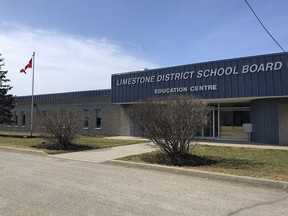The Limestone District School Board office in Kingston, Ont. on Thurs., March. 25, 2021.