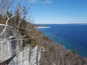 The Niagara Escarpment on the Bruce Peninsula.