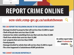 People in the Melfort detachment area can now report some crimes online. Photo submitted.