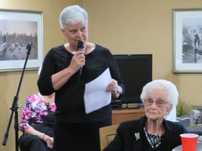 More recently, Barbara Yardy practiced her public speaking at her mother's 101st birthday. Photo submitted.
