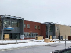 The new Georgian Bay Community School under construction.