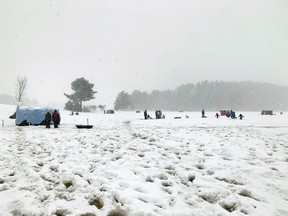 Although the conditions were challenging, that didn't deter 70 anglers of all ages from taking part in the second annual LV Ice Fishing Derby on Lemke Lake Feb. 27.