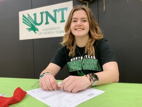 Fullarton's Makayla Roy, 18, signed a letter of intent to join the University of North Texas on a javelin scholarship.