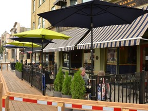 Stratford city council has tweaked its boardwalk patio program for 2021 to give restaurants more options. (Galen Simmons/Stratford Beacon Herald)