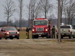 Firefighters were called to a rural property on Kimball Road on Thursday March 18, 2021 in St. Clair Township, Ont. (Terry Bridge/Sarnia Observer)