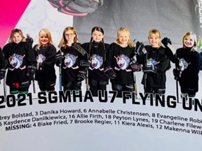 The Spruce Grove Minor Hockey Association U7 Flying Unicorns are finishing up their second season at the end of March. Spring registration for next season begins in May.