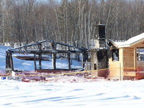 This file photo shows a home on MR 80 in Guilletville that was destroyed by fire originating in the basement. City councillors must decide how they will staff the nearby Val Therese station.