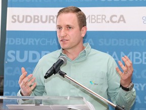 Dino Otranto, COO of North Atlantic Operations and Asian Refineries for Vale, addresses an audience at the Greater Sudbury Chamber of Commerce luncheon in Copper Cliff, Ont. on Tuesday February 11, 2020. This year, he delivered his talk virtualy. John Lappa/Sudbury Star/Postmedia Network